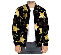 SOOUICKER Sweatjacke Herren 3d Bomberjacke Herren mit Motiv Übergangsjacke Herren Modern Karo College Jacke Herren Reißverschluss Sweatjacke Herren Print Bomberjacke Herren Muster