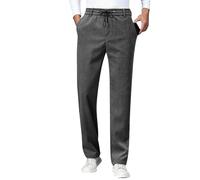 SOOUICKER Winterhose Herren Elegant Chino Hose Herren Slim Fit Jogger Thermo Jogginghose Herren Ohne Bündchen Cordhose Herren mit Gummizug Trainingshose Herren Lang Dicker Stoff Modern