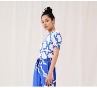 Sophia Schneider-Esleben Unisex T-Shirt Mio - aus aus Bambuscellulose gewonnene Viskosefaser Weiß-Blau XL