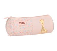 SOPHIE LA GIRAFE JOY Federmäppchen, rund, leicht zu reinigen, Federmäppchen für Kinder, ideal für Kinder im Schulalter, bequem und vielseitig, Qualität und Widerstandsfähigkeit, 20 x 7 x 7 cm, Lachs