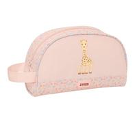 Sophie LA Girafe Joy Große Kulturtasche für Kinder, anpassbar an den Wagen, ideal für Kinder von 5 bis 14 Jahren, bequem und vielseitig, Qualität und Widerstandsfähigkeit, 26 x 16 x 9 cm, Lachs