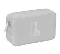 SOPHIE LA GIRAFE MUM Kulturbeutel, aus recyceltem Material, wasserabweisend, praktisch und bequem, robust und vielseitig, 28 x 9 x 16 cm, Steingrau, Steingrau, Estándar, Casual