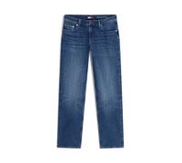 Straight-Jeans TOMMY JEANS "SOPHIE LW STR BJ0155", Damen, Gr. 26, Länge 32, denim schwarz, Denim/Jeans, Obermaterial: 99% Baumwolle, 1% Elasthan, unifarben, straight fit lang, Jeans Straight-Jeans, Ba