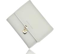 Sophie Siero Geldbeutel Grau Damen glattem und weichem Leder Geldbörse Frauen klein - Portemonnaie Mädchen mit vielen Fächern (Grau)