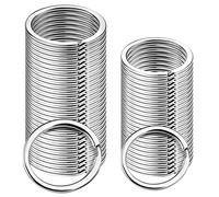 Sopito Schlüsselringe, 100 Stück Silber Schlüsselring 25 mm und 28 mm Durchmesser Schlüsselanhänger Reifen für Autoschlüssel,Home Key Organisation, DIY Handwerk und Schmuck Machen