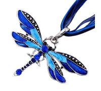 Sopodbacker Halskette Ketten Schmuck Herren Frauen Anhänger Necklace Frauen Libelle Band Anhänger Halsketten Schmuck Frauen Mädchen Geschenk Hochzeit Party Blau