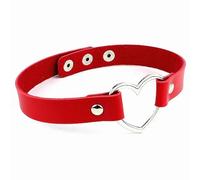 Sopodbacker Halskette Ketten Schmuck Herren Frauen Anhänger Necklace Halskette Geschenk Frauen Holographisches Herz Laser Halsband Schmuck Bunt Hochzeit Party Rot