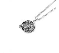 Sopodbacker Halskette Ketten Schmuck Herren Frauen Anhänger Necklace Tier Eule Anhänger Halskette Retro Rune Accessoires Einfacher Schmuck Für Männer Und Frauen 配60Cm龙骨链