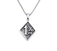 Sopodbacker Halskette Ketten Schmuck Herren Frauen Anhänger Necklace Vintage 1% Er Quadratischer Anhänger Halskette Paar Punk Männer Und Frauen Party Geometrische Hochzeit