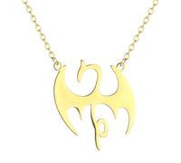 Sopodbacker Halskette Ketten Schmuck Herren Frauen Anhänger Necklacelogo Halskette Drache Anhänger Halskette Hochzeit Party Gothic Punk Gold