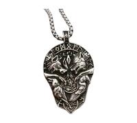 Sopodbacker Halskette Ketten Schmuck Herren Frauen Anhänger Necklacevintage Wikinger Rune Rabe Wolf Kopf Anhänger Halskette Männer 70Cmkette