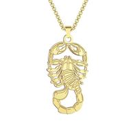 Sopodbacker Party Halskette Ketten Schmuck Herren Frauen Anhänger Necklace Skorpion Halskette Herren Halskette Hip Hop Punk Accessoires Gold