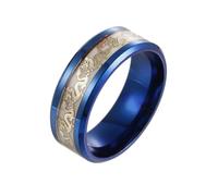 Sopodbacker Ring Ringe Damen Bijouterie Herren Leuchtende Drachenringe Männer Frauen Teenager Klassische Trendige Drachen Totem Punk Männer Ring 11 Blau