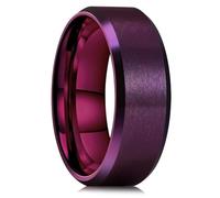 Sopodbacker Rings Ring Ringe Damen Bijouterie Herren 8Mm Schwarzer Ehering Für Männer Lila Ring 13 Style27