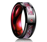 Sopodbacker Rings Ring Ringe Damen Bijouterie Herren 8Mm Schwarzer Ehering Für Männer Lila Ring 6 Style19