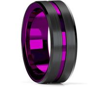 Sopodbacker Rings Ring Ringe Damen Bijouterie Herren 8Mm Schwarzer Ehering Für Männer Lila Ring 9 Style26