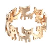 Sopodbacker Rings Ring Ringe Damen Bijouterie Herren Katzenring Niedlicher Tierring Für Frauen Junges Mädchen Gold