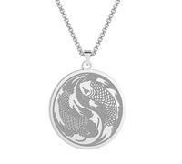 Sopodbacker Während Halskette Ketten Schmuck Herren Frauen Anhänger Necklacehalskette Fisch Asiatisch Koi Anhänger Gothic Vintage Party Stahl Farbe