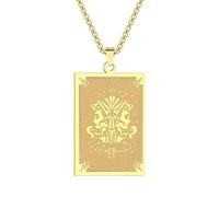 Sopodbacker Während Halskette Ketten Schmuck Herren Frauen Anhänger Necklacesternzeichen Anhänger Halskette Retro Party Punk Gothic Einfach Zwillinge Gold