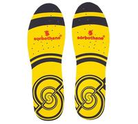 SORBOTHANE Double Strike Insoles for Men and Women Antibacterial Shock Absorption & Heel Support Insoles, Size 10 UK, 44-45 EU, Yellow