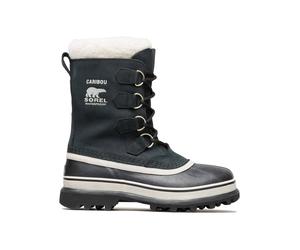Sorel - Après-skis chauds et imperméables - Caribou Black/Stone für Damen aus Leder - Größe 6,5 US - schwarz schwarz 6.5 US