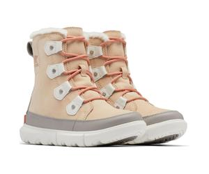 Sorel Explorer II Joan Faux Fur Waterproof Damen Wanderschuhe, braun, Gr. 39 ½