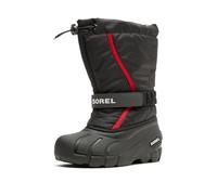 Sorel Flurry Boot Schneestiefel, Black, Bright Red, 34 EU