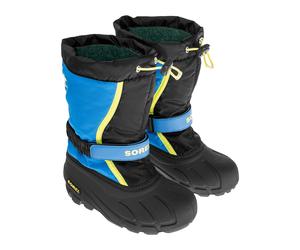 Sorel - Flurry Print Youth Boot - Kinder-Schneestiefel - Black/Super Blue 34