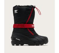 Sorel Little Kids Flurry Boot black bright red (011) 34