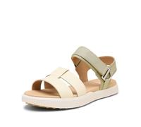 Sorel Ona Ave Damen-Sandalen mit Knöchelriemen, flach, Dusty Twill Honey White, 43 EU