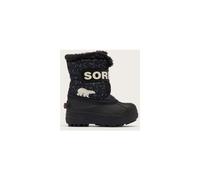 Sorel Jungen Unisex Kinder Toddler Snow Commander Boot Schneestiefel, Black, Bright Red, 21 EU