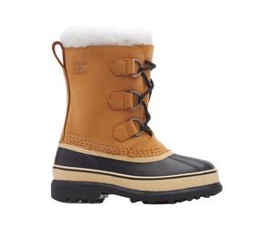 Sorel - Warme und wasserfeste Apres Ski - Youth Caribou™ Wp Buff aus Leder - Kindergröße 4,5 US - Braun Braun 4.5 US