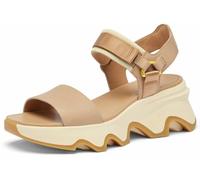 Sorel Women's Kinetic Impact Y Strap High Sandals, Honest Beige/Honey White, 40 EU