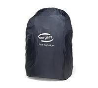 Sorgers Regenhülle schwarz, mit reflektierendem Logo