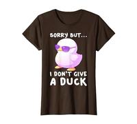 Sorry But I Don't A Give A Duck Lustige Süße Ente Kawaii Lofi T-Shirt, Damen, Braun, XXL