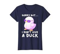 Sorry But I Don't A Give A Duck Lustige Süße Ente Kawaii Lofi T-Shirt, Damen, Marineblau, L