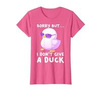 Sorry But I Don't A Give A Duck Lustige Süße Ente Kawaii Lofi T-Shirt, Damen, Rosa Meliert, XXL