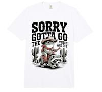 Sorry, ich muss los, die Vies Are Off Frog Raccoon Comfort Colors Adult Heavyweight T-Shirt