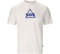 Funktionsshirt SOS "Kvitfjell", Herren, Gr. S, weiß, 94% Baumwolle, 6% Elasthan, bedruckt, unifarben, normal, Rundhals, Shirts, mit biologischer Baumwolle und subtilem SOS-Print (43574866-S) weiß