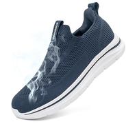 Sosenfer Herren Hands-Free Slip On Sneaker Ohne Schnürsenkel Walkingschuhe | Leichte Herren Slip-On Sneaker mit atmungsaktivem Mesh-Obermaterial für Alltag,Freizeit und tägliche Wege im Sommer