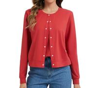 Sosolism Cool-Touch Stillshirt und Umstands-Strickjacke für Damen S-XXL | Langarm Still-Top mit Knöpfen vorne, doppellagigem Zugang für diskretes Stillen, aus schnelltrocknendem Funktionsmaterial