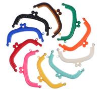 Sosoport 10 Stück Kunststoff Geldbörsenverschlüsse mit Gebogenem Griff Leicht und Robust für Denim Taschen und Selbstgemacht Taschenherstellung