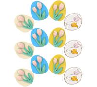 Sosoport 12 Stück Bunte Tulpen Knöpfe aus Zinklegierung Stabile und Dekorative Knöpfe für Kleidung und Schuhdekoration zum Basteln