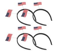 Sosoport 4 Stück pack Patriotische Haarbänder mit Amerikanischer Flagge für Damen Dehnbares Stirnband zum 4 Juli Rutschfestes Sport Haaraccessoire für Fußball und Feiern
