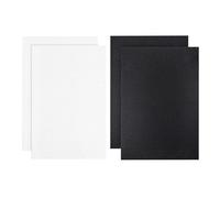 Sosoport 4 Stück Stickereistoff aus Baumwolle für Kreuzstich 11ct 30x45cm Weiß und Schwarz Sicher für Handarbeiten und Selbstgemacht Projekte Geeignet