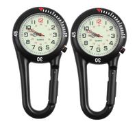 Sosoport 4stücke Clip Quartz Uhr Mit Fluoreszierendem Ziffernblatt Für Rucksack Und Gürtel Langlebige Und Praktische Pflegeuhr Für Ärzte Und Pflegepersonal Schwarz