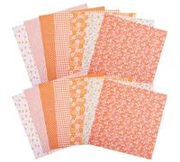 Sosoport Selbstgemacht 14 Stück 2 Stück Pack Baumwollstoff Patchwork Stoffreste zum Basteln mit Kleinen Blumenmustern für Kissenbezüge und Kreative Nähprojekte