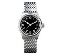 SOTAG Ironwatch 38 mm minimalistische Piloten-Herrenuhren leuchtende 100 m wasserdichte automatische mechanische Armbanduhren (Steel Color 1)