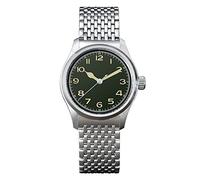 SOTAG Ironwatch 38 mm minimalistische Piloten-Herrenuhren leuchtende 100 m wasserdichte automatische mechanische Armbanduhren (Steel Color 3)