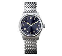 SOTAG Ironwatch 38 mm minimalistische Piloten-Herrenuhren leuchtende 100 m wasserdichte automatische mechanische Armbanduhren (Steel Color 2)